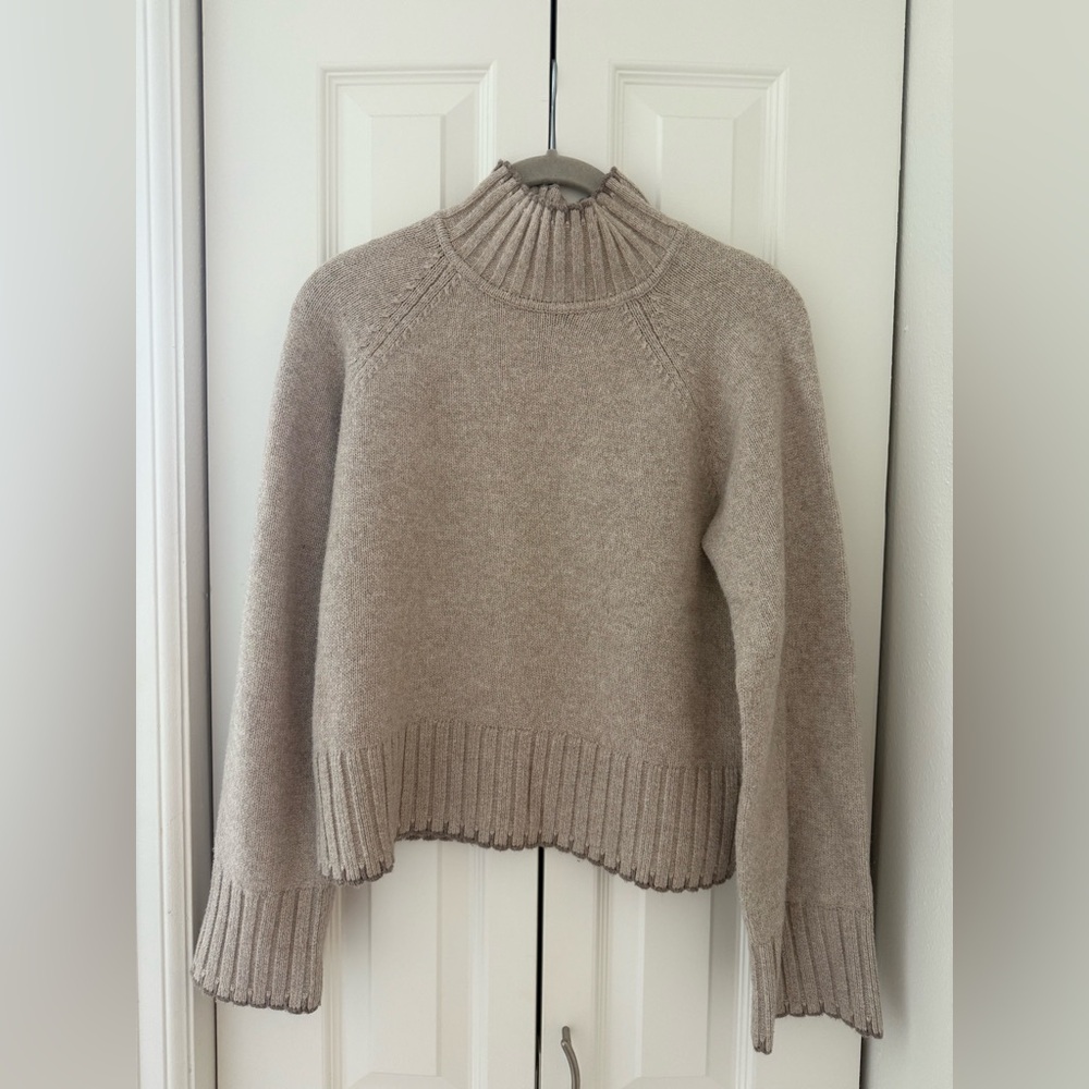 Gap CashSoft Turtleneck Sweater in Taupe